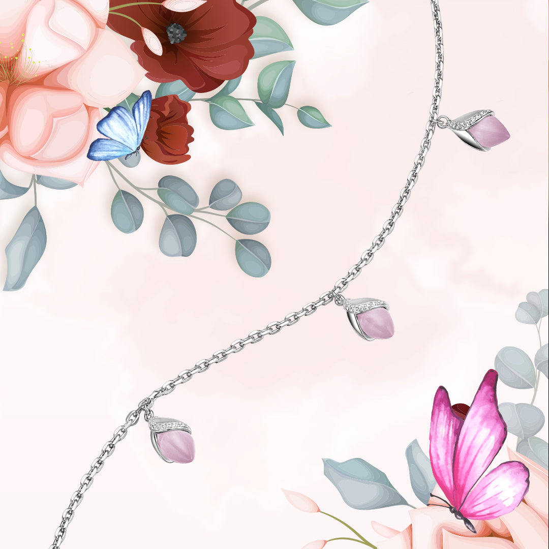 Magnolia Bracelet Pink £180.00