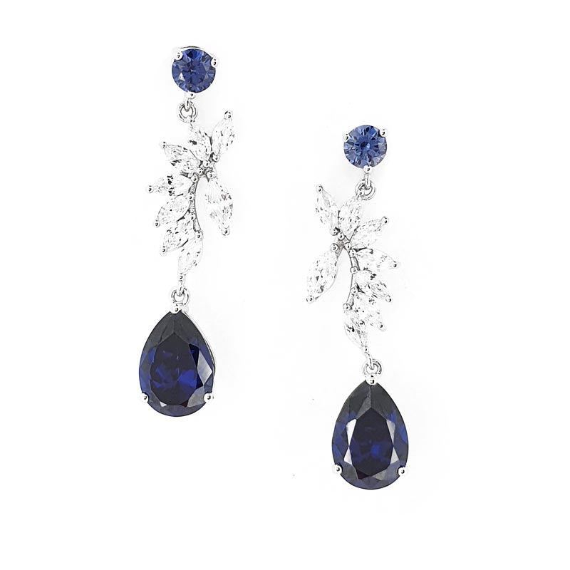 Silver Tanzanite & Cubic Zirconia Halo Earrings £105.00