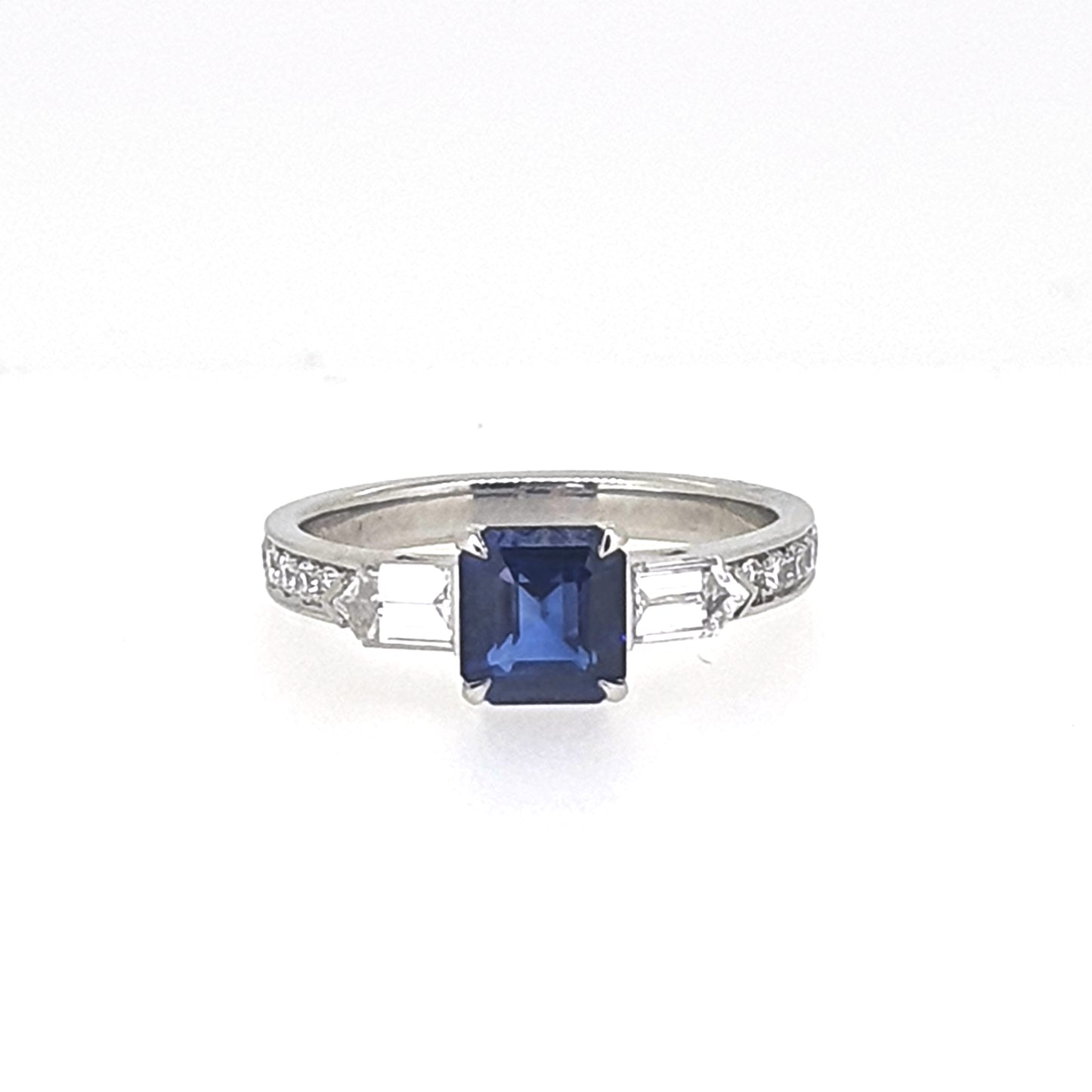 1.22ct Electric Blue Sapphire 0.67ct Diamond Ring £6050.00