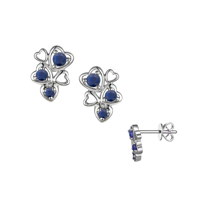Sapphire Love Hearts Earrings £97.50