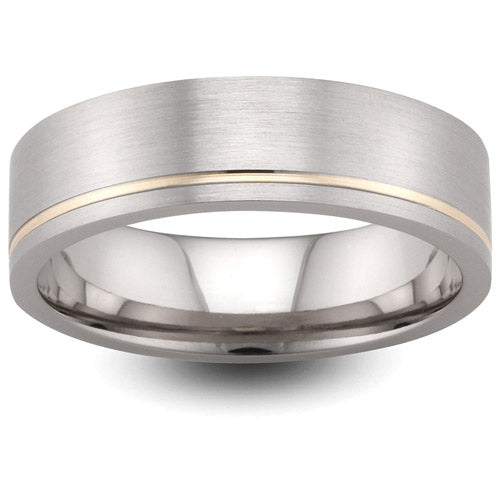 Aragon - Two Colour Gold Wedding Ring
