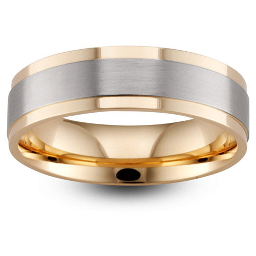 Duke - Two Colour Gold Wedding Ring