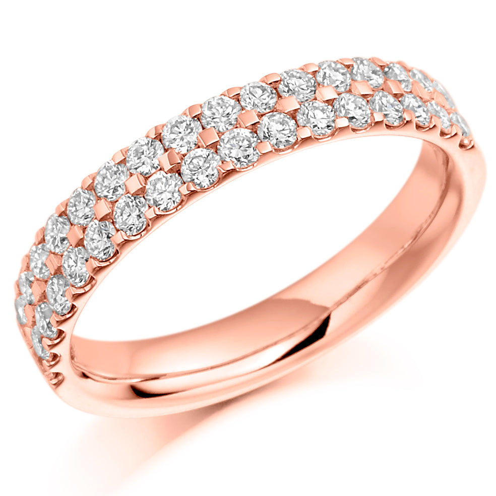 Tremore - 0.75ct Diamond Wedding Ring - Micro-Claw Set Double Row