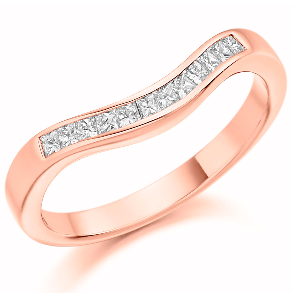 Nancy - 0.25ct Diamond Wedding Ring - Channel Set Shaped to Fit