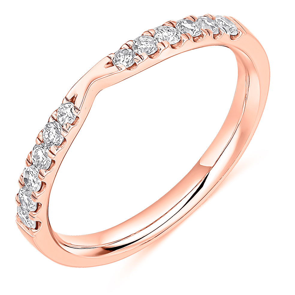Arabella - 0.30ct Diamond Wedding Ring - Micro-Claw Shaped to Fit