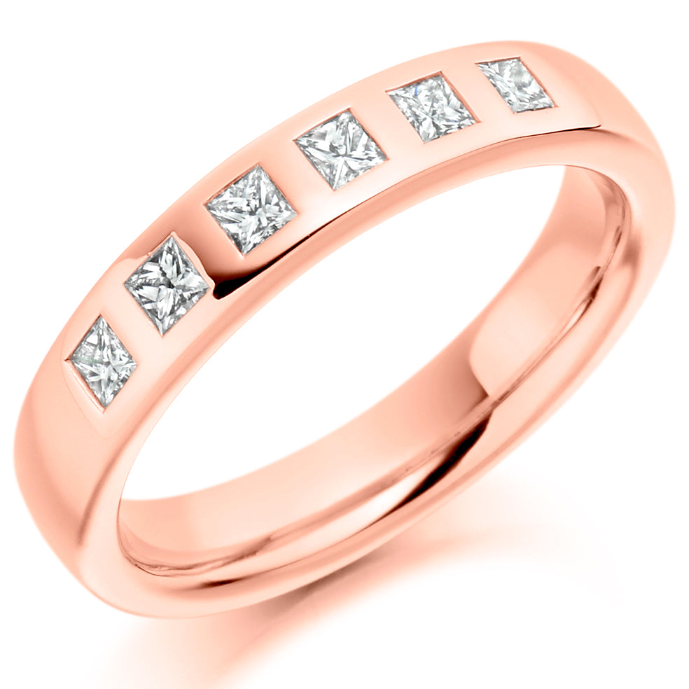 Pineda - 0.35ct Diamond Wedding Ring - Flush Set Princess Cuts
