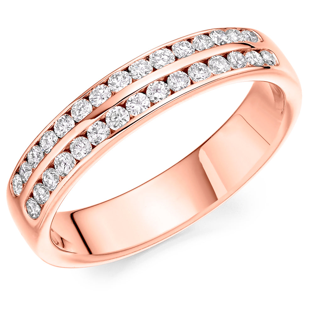 Walden - 0.35ct Diamond Wedding Ring - Channel Set Double Row