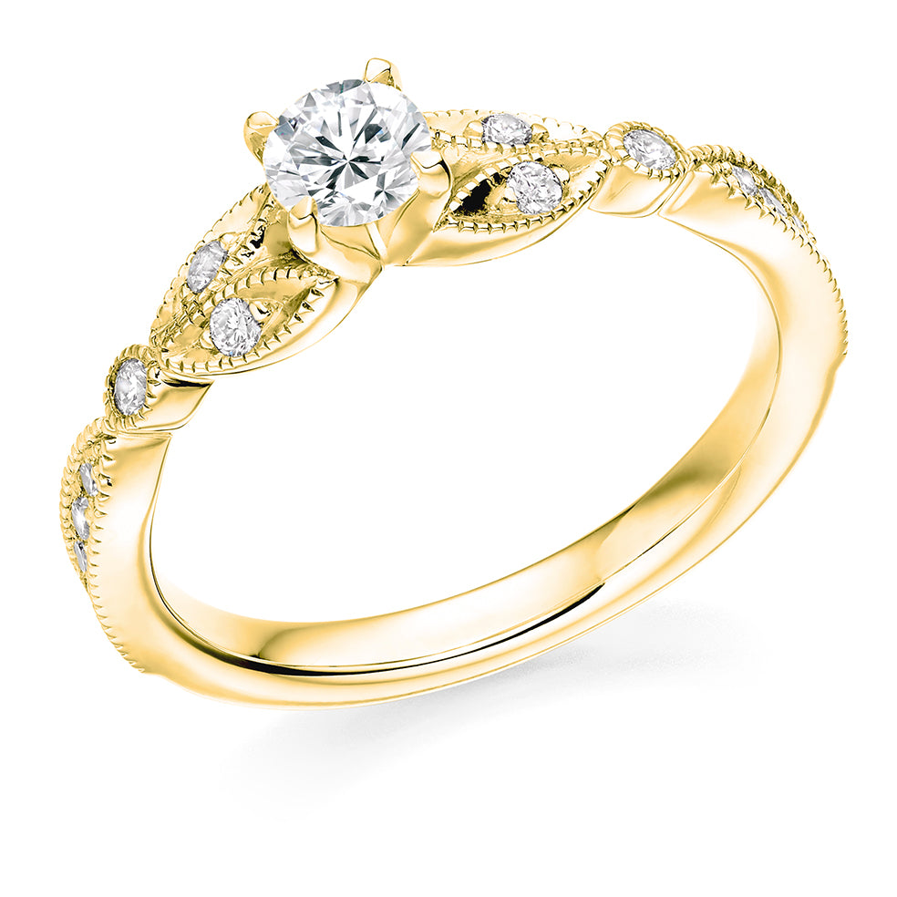 Round Fancy Four Claw Solitaire
