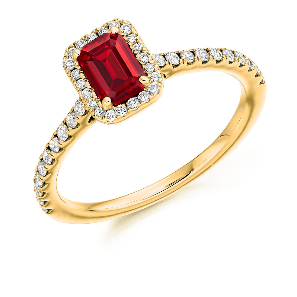 18ct 0.72ct Morganite & Diamond Ring £1090.00