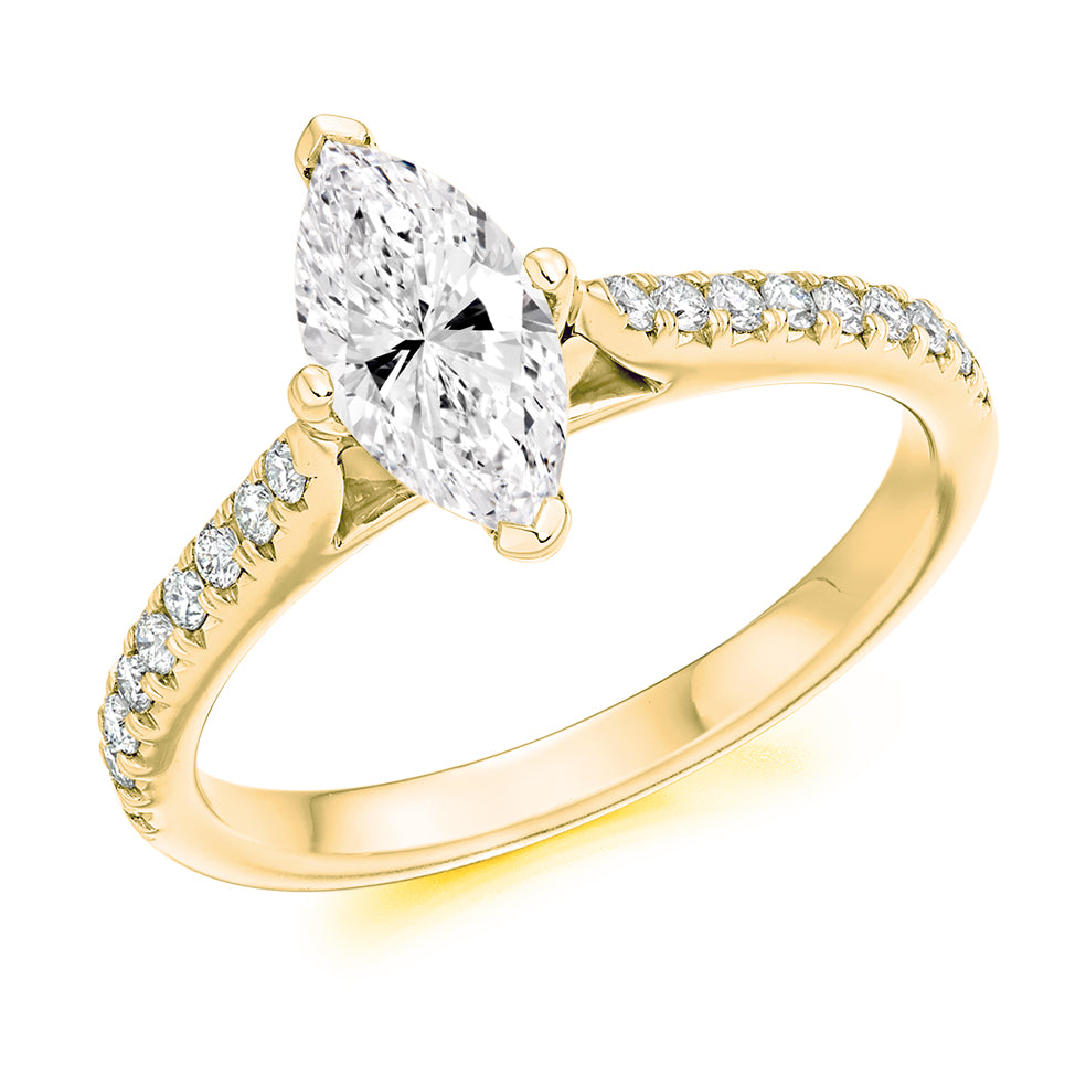 Marquise Four Claw Solitaire 2