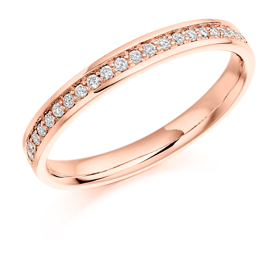 Selene - 0.15ct Diamond Wedding Ring - Grain Set Eternity