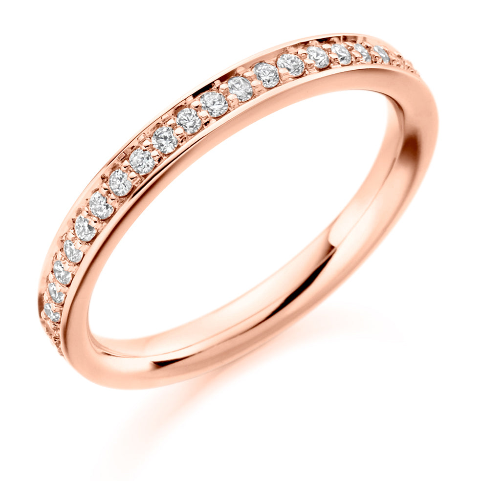 Freya - 0.25ct Diamond Wedding Ring - Grain Set Eternity