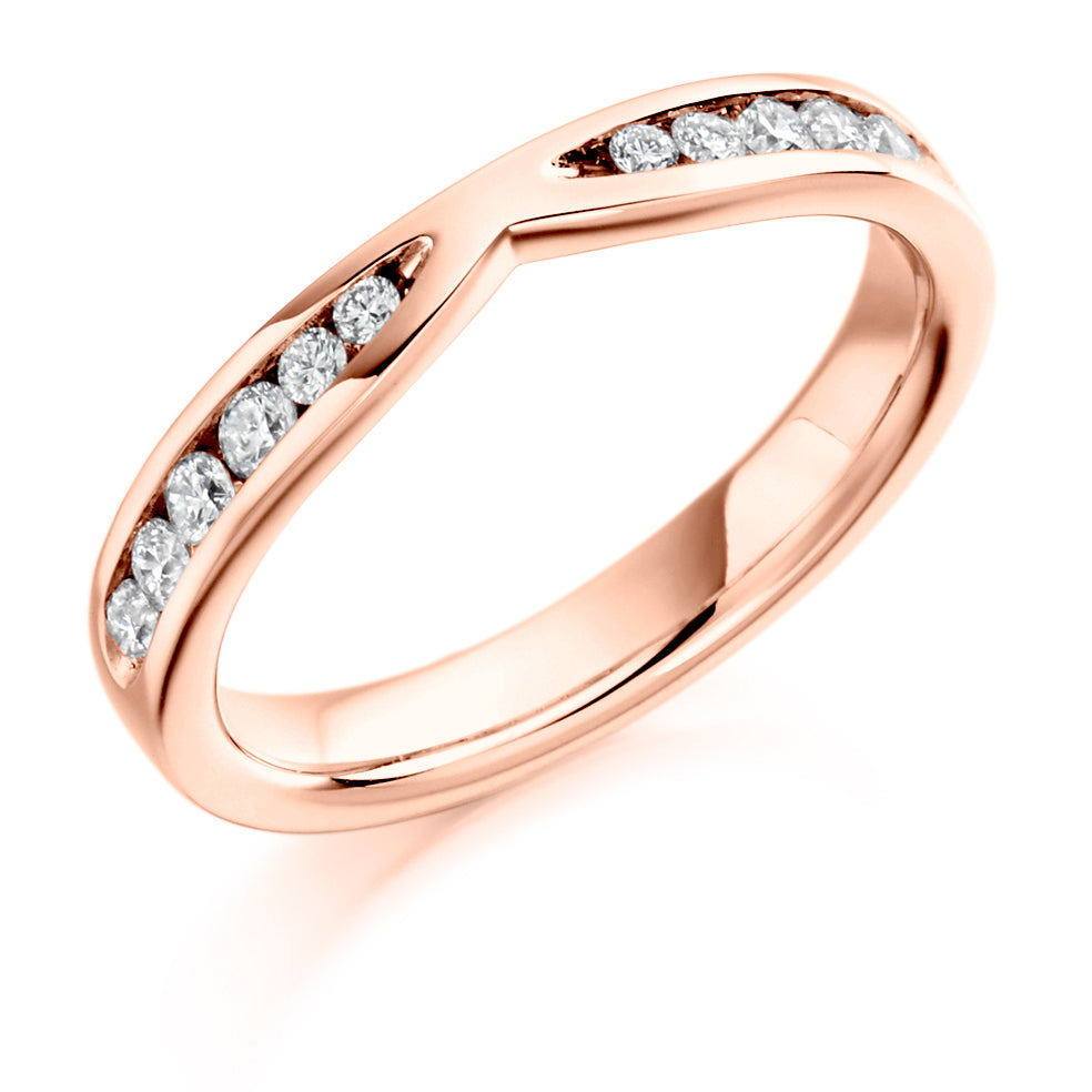 Georgia - 0.35ct Diamond Wedding Ring - Channel Set Shaped to Fit