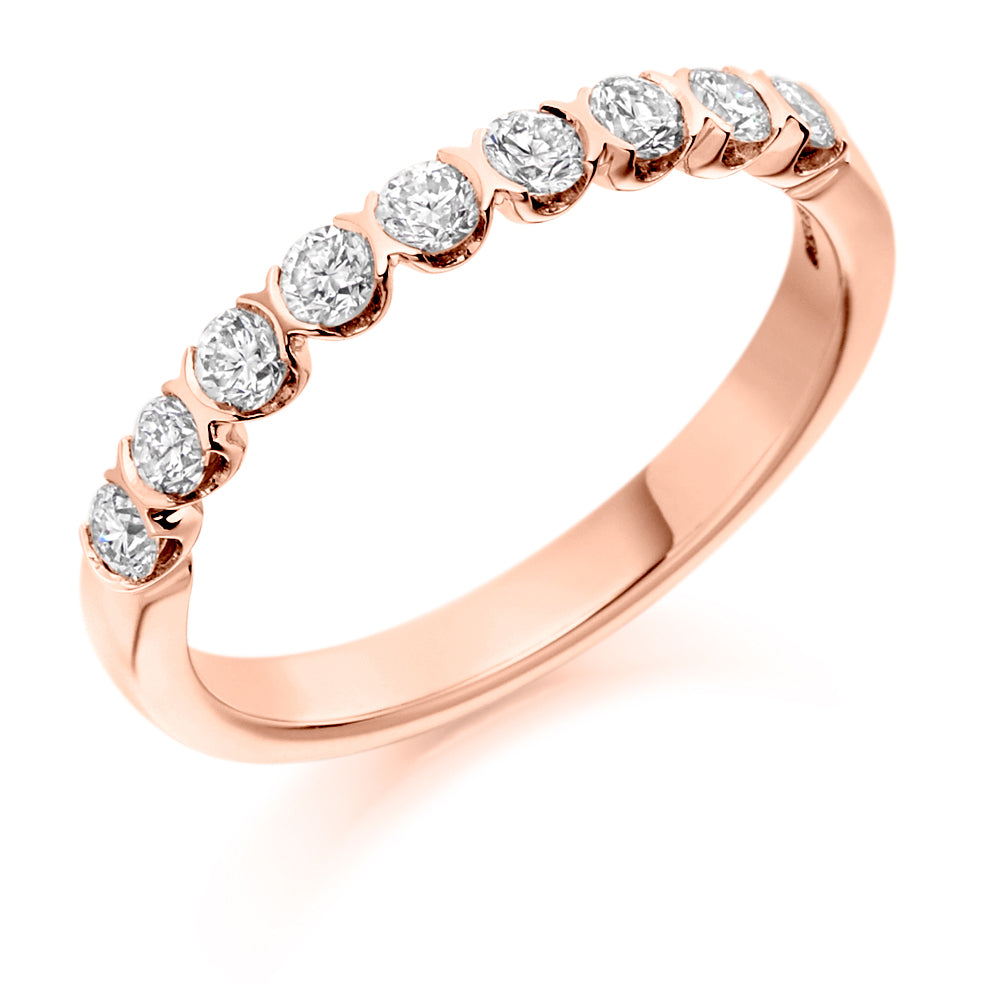 Livia - 0.50ct Diamond Wedding Ring - Bar Set Eternity