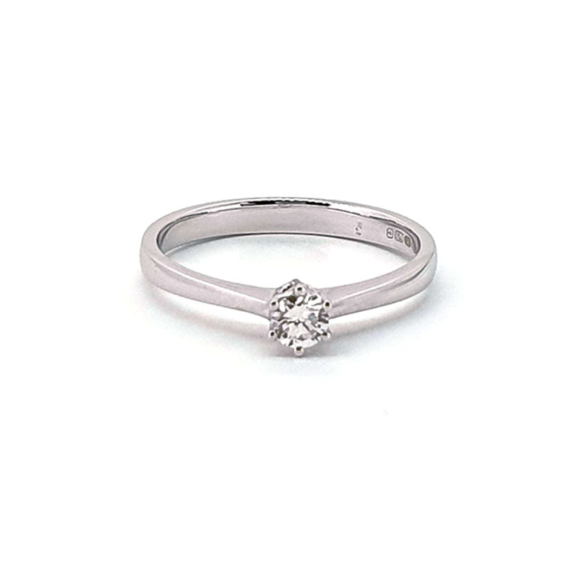 9ct White Gold 0.10ct Diamond Soiltaire £570.00