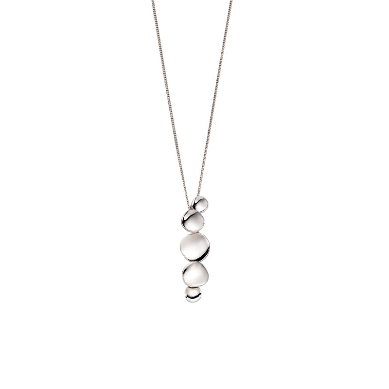 Silver Multi Organic Disc Necklace £78.00
