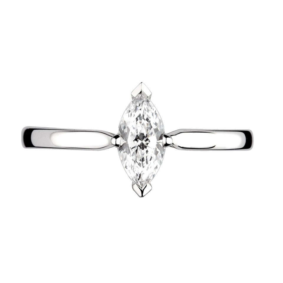 Marquise Four Claw Solitaire