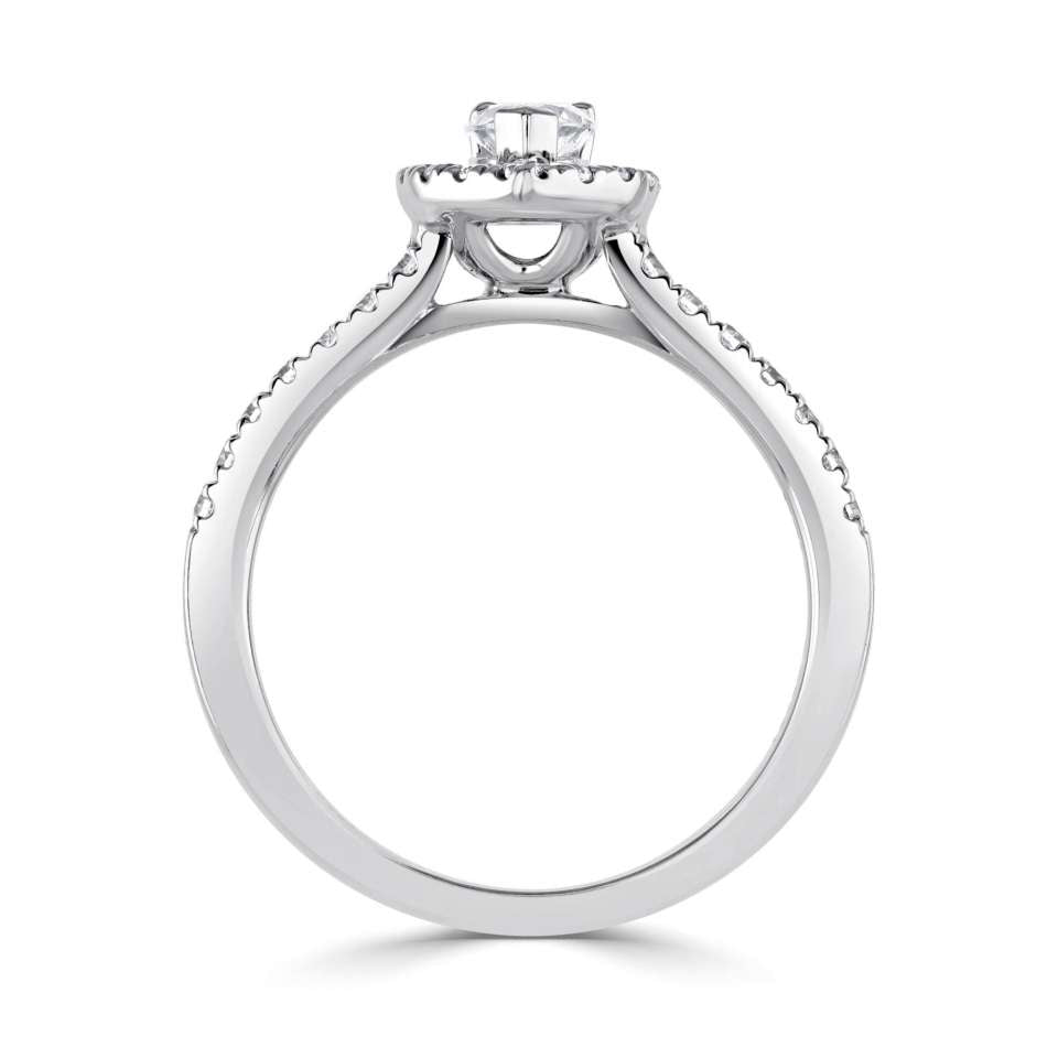 0.78ct Classic Pear Halo Diamond Engagement Ring £3040.00
