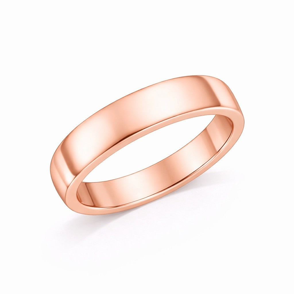 D-Shape - 6mm Plain Polished D-Shape Court Wedding Ring