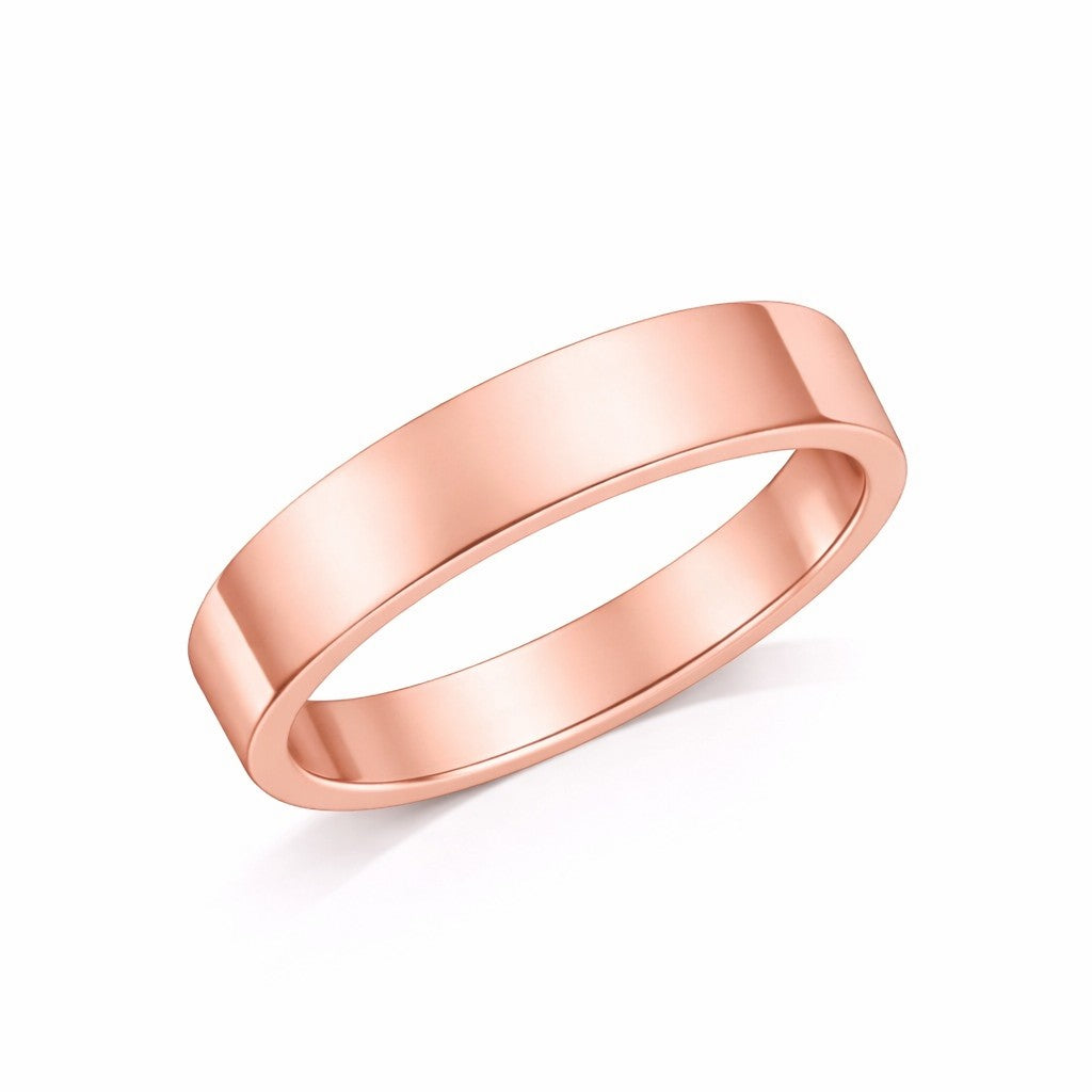 Flat Court - 6mm Plain Polished Flat Court Wedding Ring