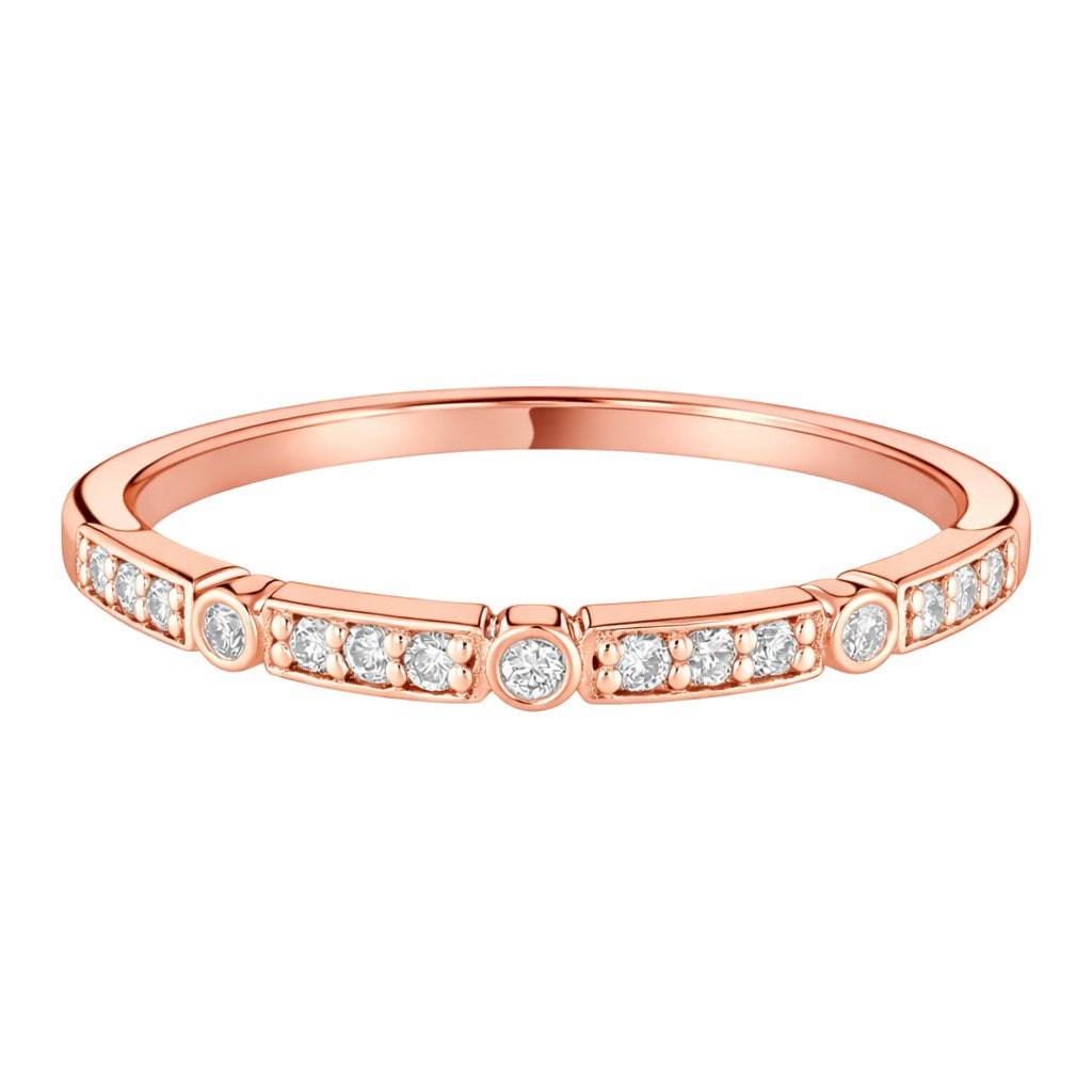 Chloe - 0.15ct Diamond Wedding Ring - Decorative Design Eternity