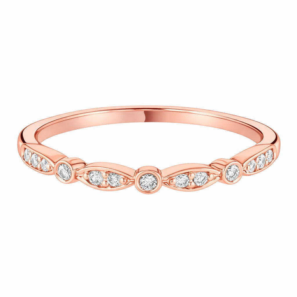 Lily - 0.10ct Diamond Wedding Ring - Decorative Eternity