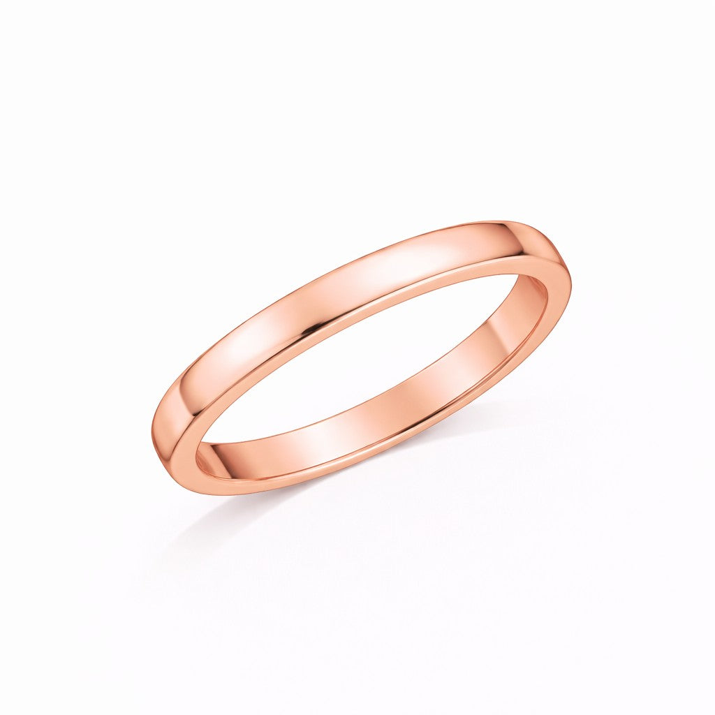 Court - 4mm Plain Polished Rounded Court Wedding Ring