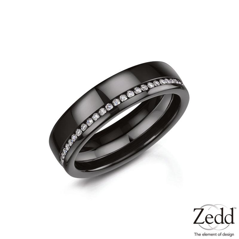 Mens Zirconium Diamond Wedding Ring