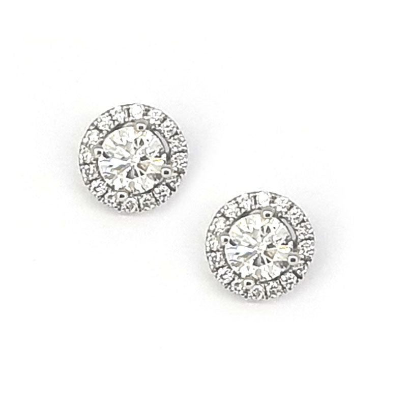 18ct Diamond Halo Studs 0.58ct £1800.00