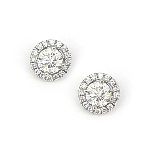 18ct Diamond Halo Studs 0.58ct £1800.00