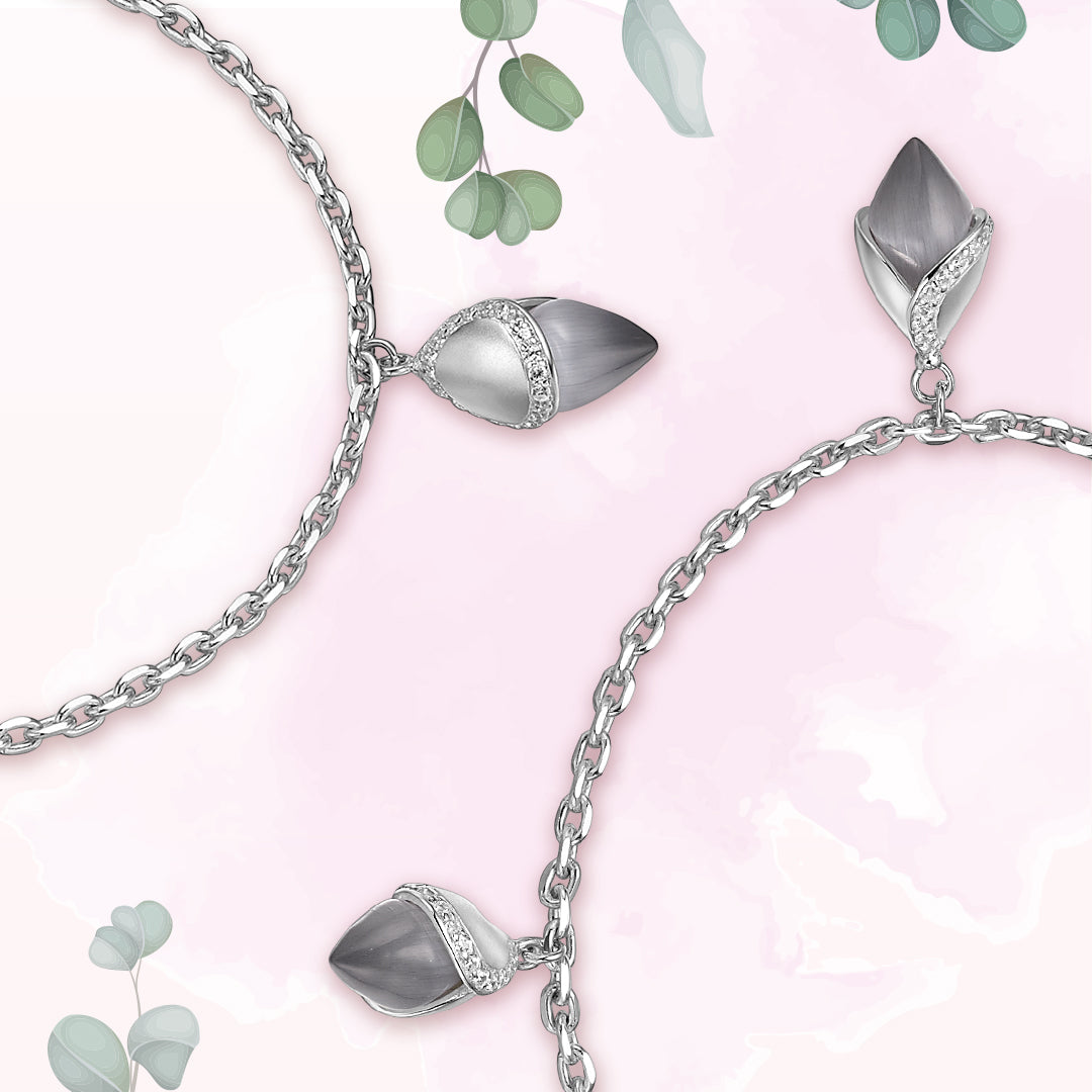 Magnolia Bracelet Grey £180.00