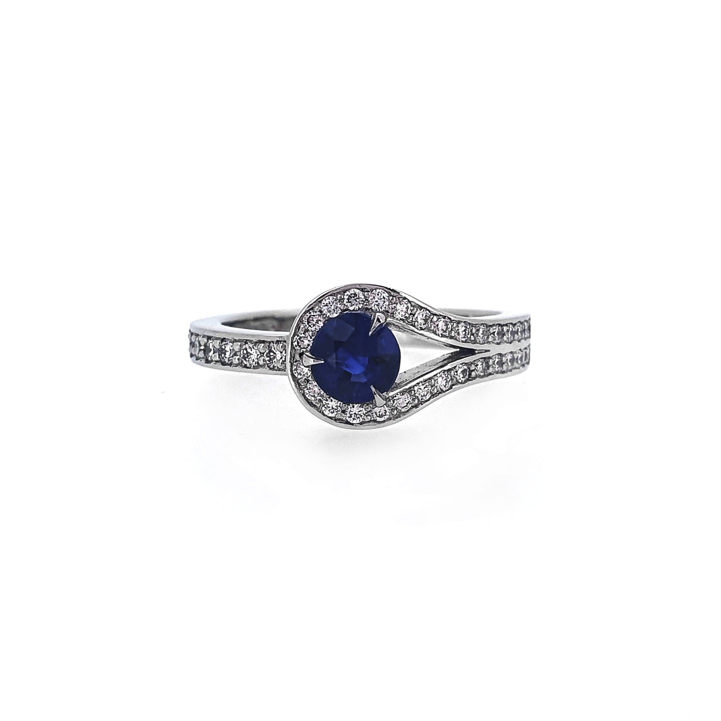 TGO Platinum Sapphire & Diamond Ring £2485.00