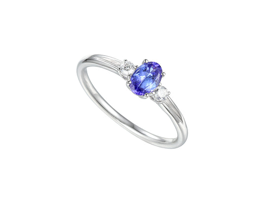 9ct Diamond & Tanzanite Ring £540.00