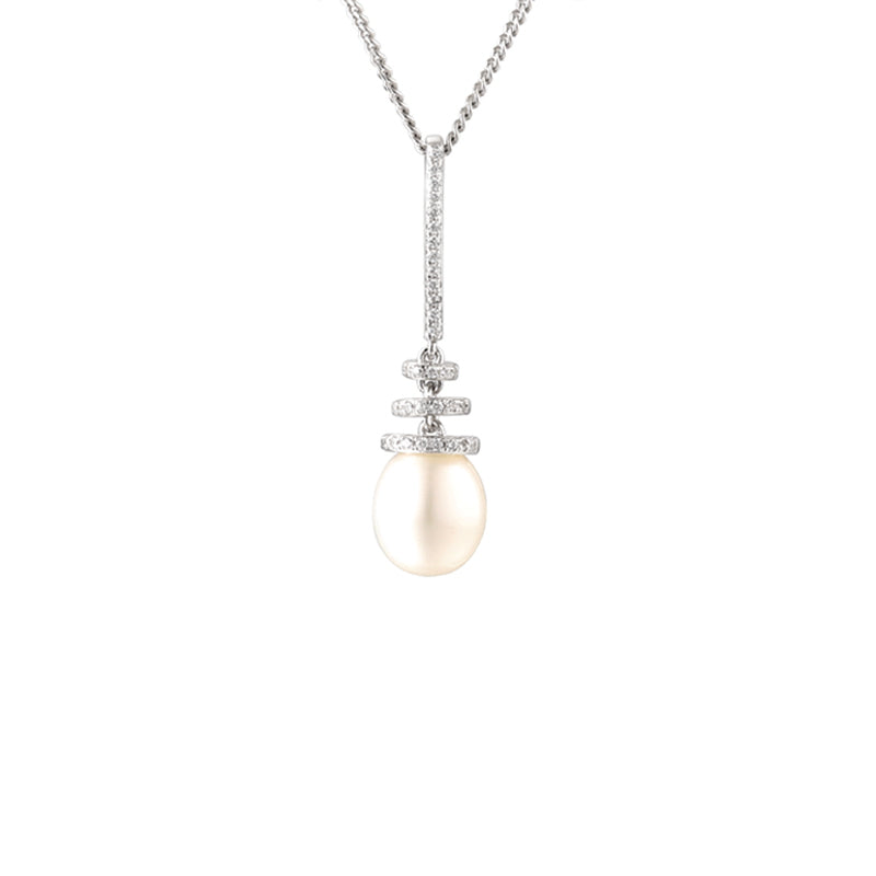 'Pure' Pearl Sterling Silver Necklace £99.50