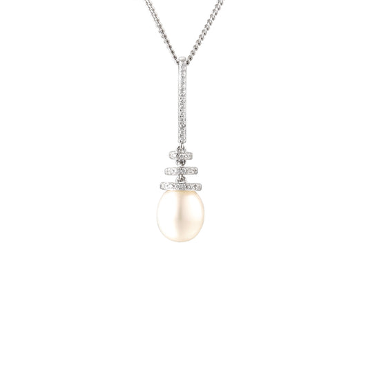 'Pure' Pearl Sterling Silver Necklace £99.50