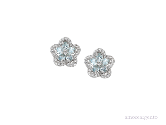 Camellia Aqua Earrings £139.00