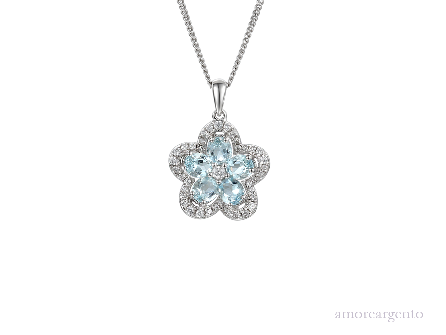 Camellia Aqua Necklace £165.00