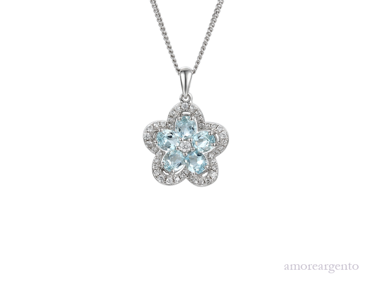 Camellia Aqua Necklace £165.00