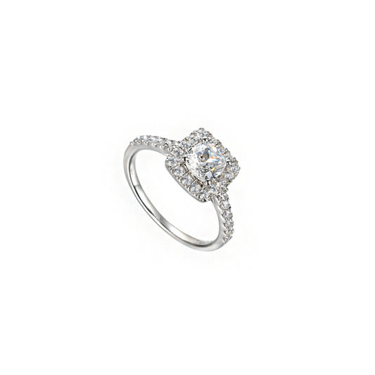 Light Fantastic Cushion Halo Sterling Silver Ring £67.50