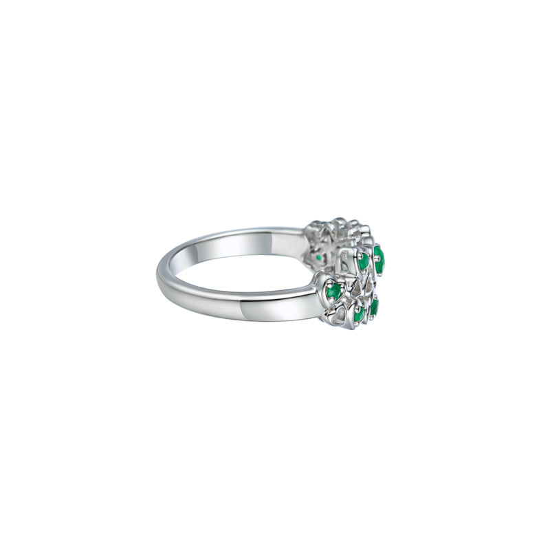 Emerald Love Hearts Ring £150.00