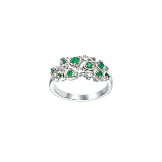Emerald Love Hearts Ring £150.00