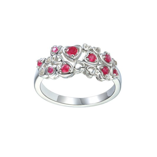 Ruby Love Hearts Ring £120.00