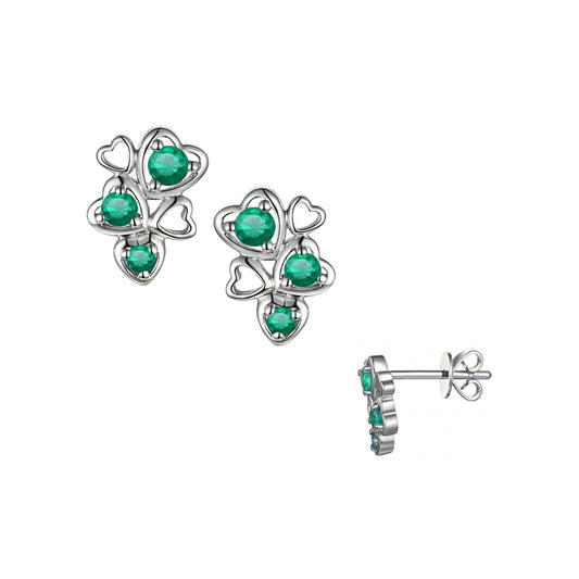 Emerald Love Hearts Earrings £130.00