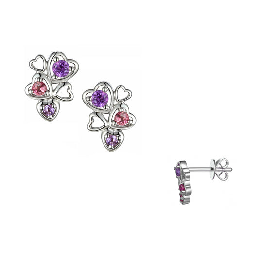 Pink Tourmaline & Amethyst Earrings £69.50