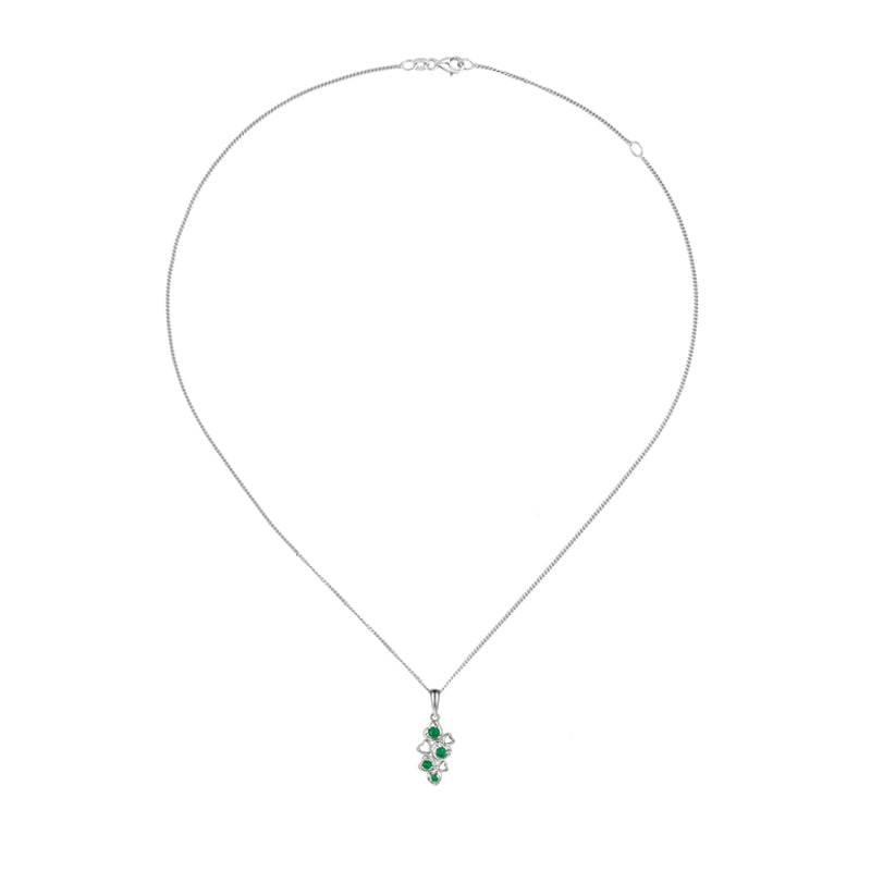 Emerald Love Hearts Necklace £130.00