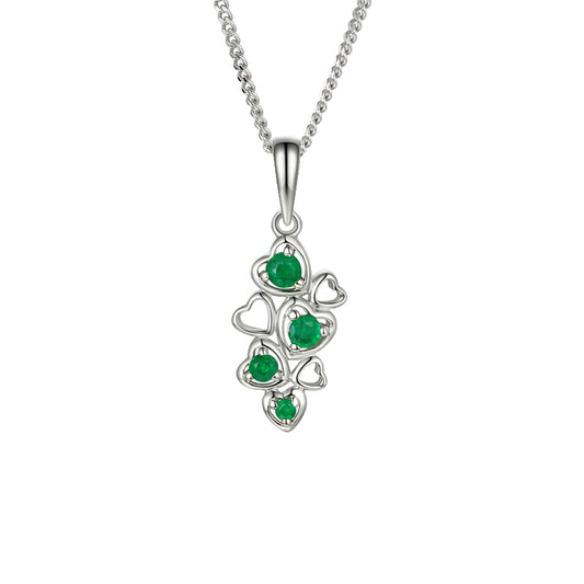 Emerald Love Hearts Necklace £130.00