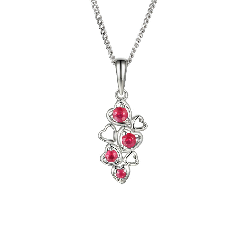 Ruby Love Hearts Necklace £99.50