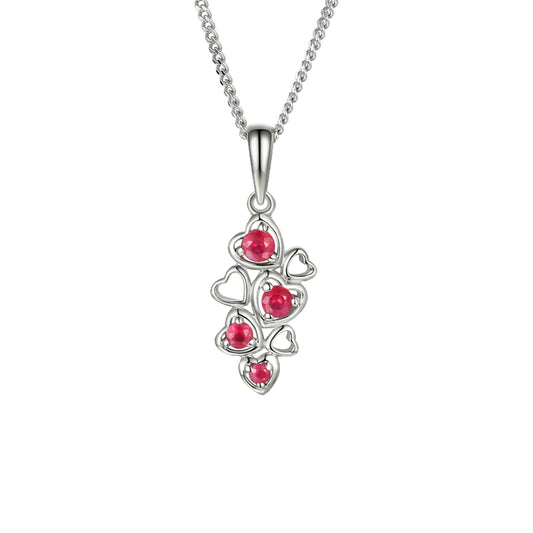 Ruby Love Hearts Necklace £99.50