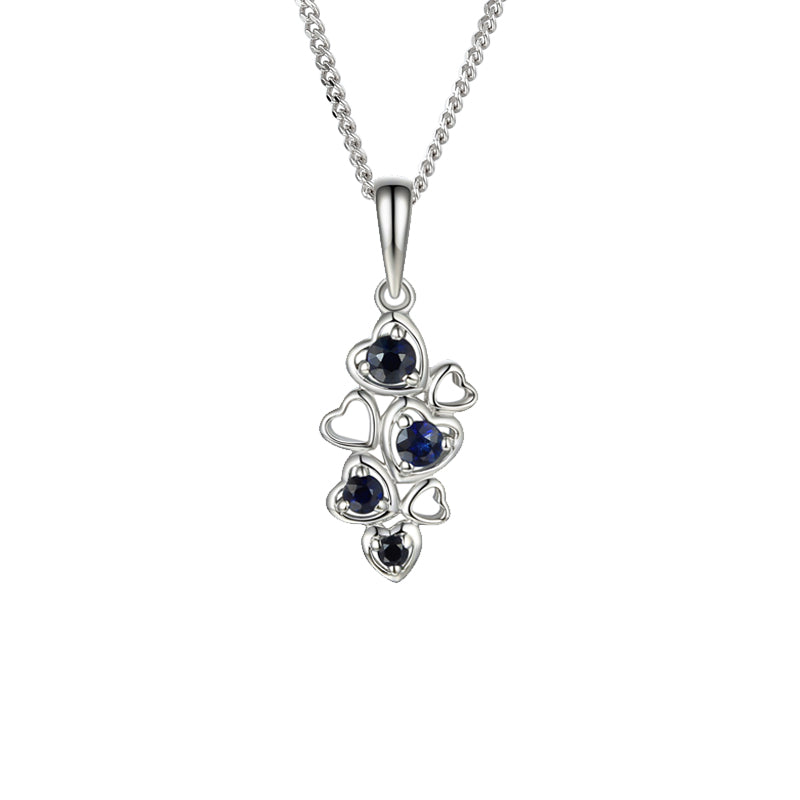 Sapphire Love Hearts Necklace £99.50