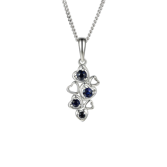 Sapphire Love Hearts Necklace £99.50